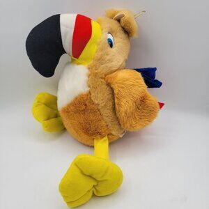 Vintage Toucan Plush Toy Colorful Carnival Style 10" Soft Stuffed Animal
